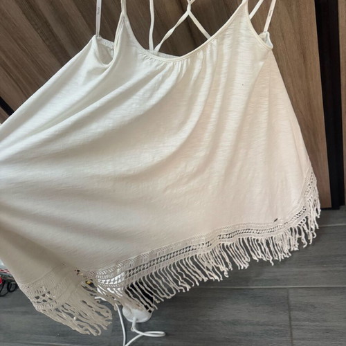 Toi&Moi blouse like new with fringes and lace, size L