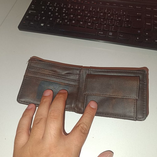 Leather wallet new, brown