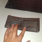 Leather wallet new, brown