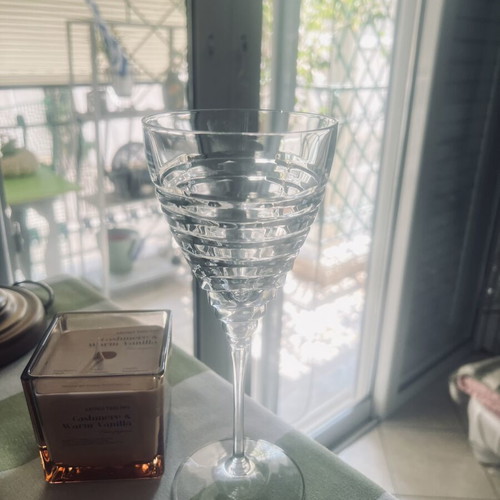 Ionia crystal glasses set of 47, like new, modern design