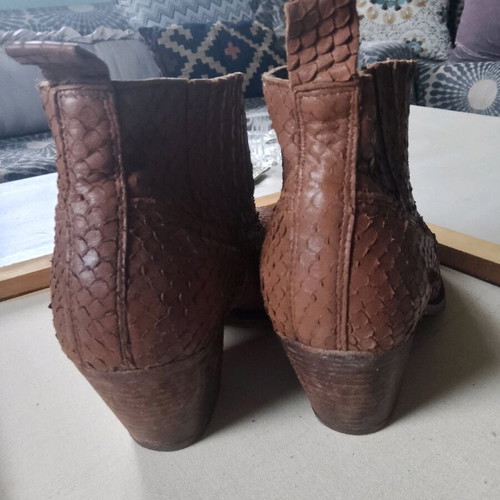 Catarina Martins handmade leather boots used, size 40, brown