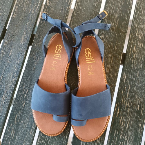 Estil leather sandals new, size 39, blue