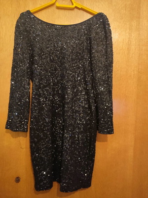 Ella Luna mini dress with sequins and open back used, size M