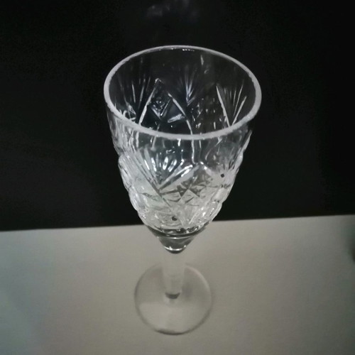 Bohemia crystal liqueur glasses like new, set of 11 pieces