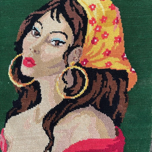 Handmade frame used, dimensions 0.47x0.36