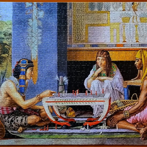 Puzzle Lawrence Alma Tadema Egyptian chess players Castorland 1000 like new