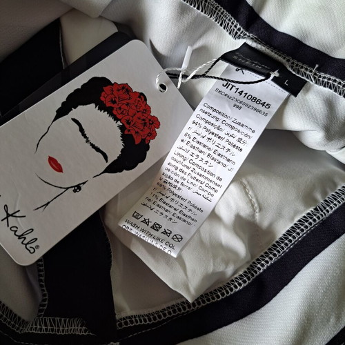 Frida Kahlo striped pants black and white new SheX