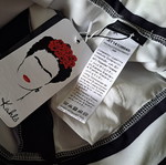 Frida Kahlo striped pants black and white new SheX