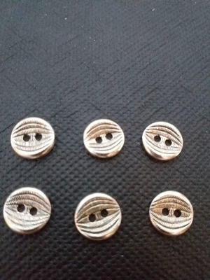 Vintage κουμπιά μεταχειρισμένα, πακέτο 6, διάμετρος 11 χιλιοστά