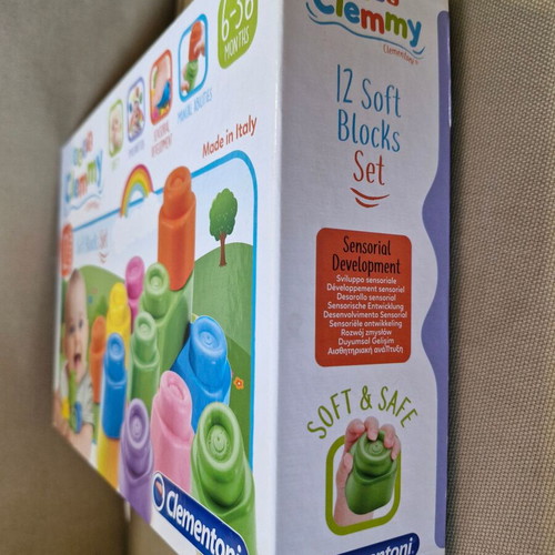 Clementoni Soft Clemmy set of 12 soft blocks like new, 6-36 months