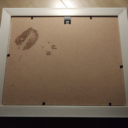 Jumbo photo frame with brushed wood effect, 20x25cm