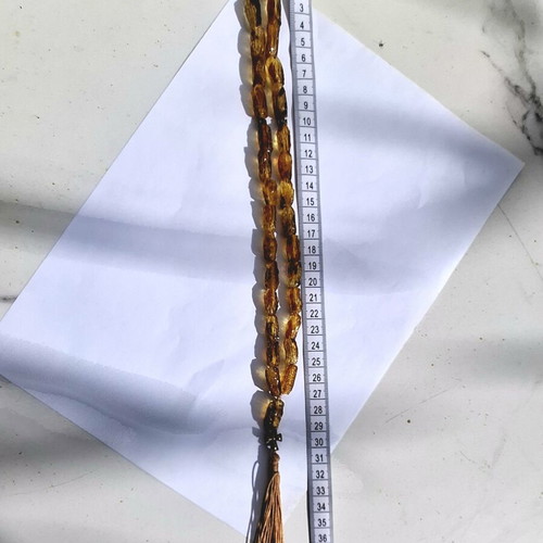 Handmade Baltic amber komboloi, new
