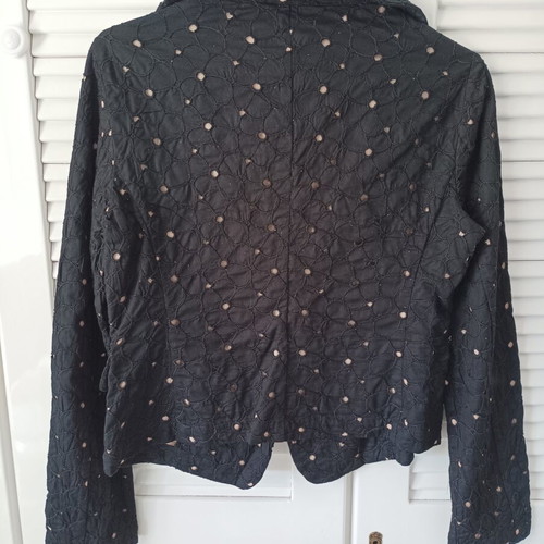 Benetton vintage summer jacket black and beige like new