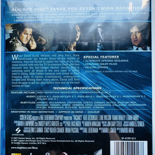 Vacancy Blu-ray new with Greek subtitles