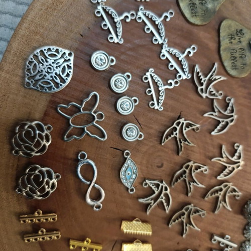 Jewelry making materials new, 75 pieces