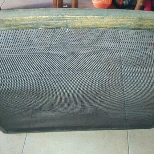 Fireplace screen solid corner heavy-duty like new