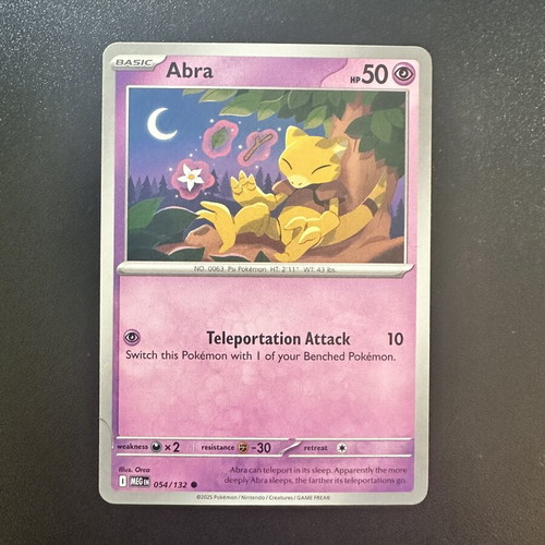 Abra Mega Evolution Pokemon card 054/132