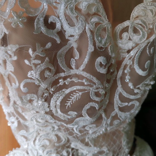 Wedding dress handmade like new, lace skirt and top with bodysuit