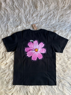 Stussy Flower Tee new, size S, black