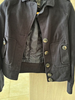 Mango short coat jacket dark blue like new size M
