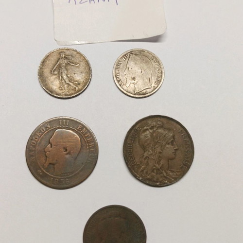 LOT 55 COINS FRANCE