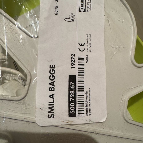 Ikea Scarab Kids Lamp light green new plastic
