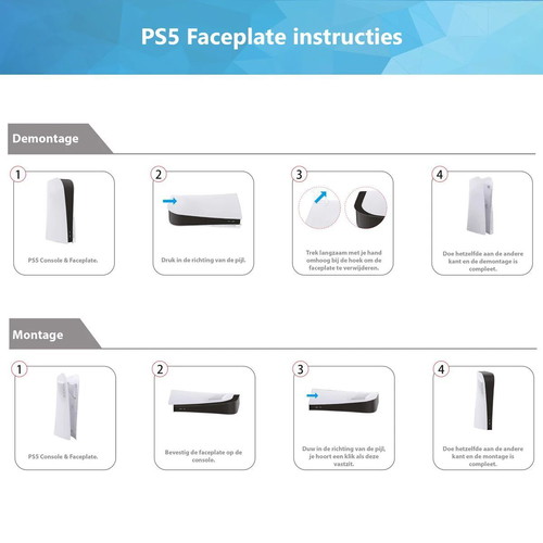 Skin faceplates for PS5 Disc Edition by innoAura, new, ABS plastic