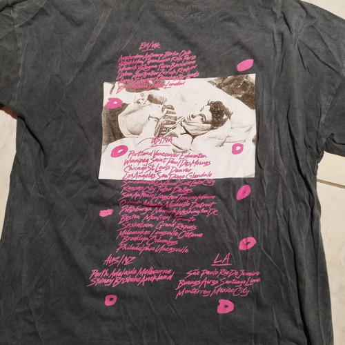 Shawn Mendes T-shirt S like new, faded charcoal grey with pink graphics