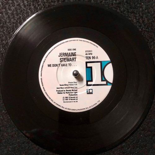 Jermaine Stewart We Don't Have To... Vinyl 7", 45 RPM, Single like new, Pop