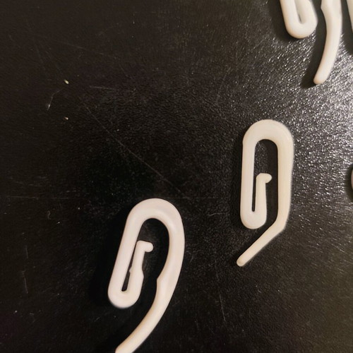 Curtain hooks like new, pack of ten white plastic
