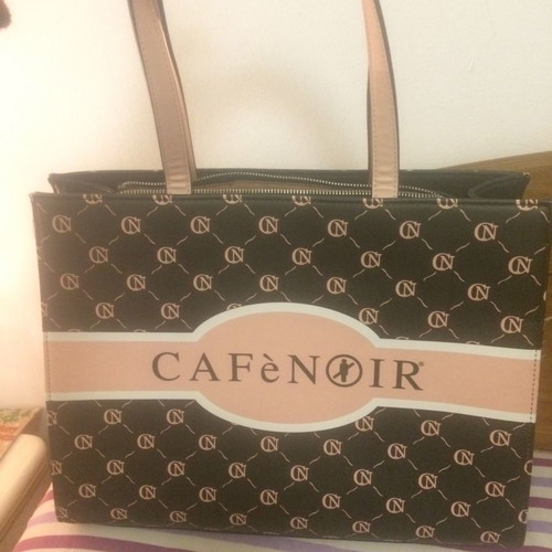 CafeNoir women's shoulder bag used, soft technoleather and fabric lining