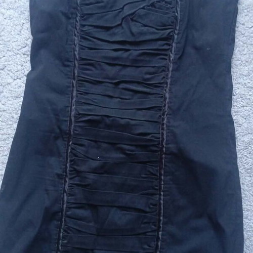 Black mini dress size M with ruching like new