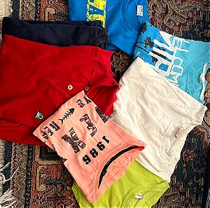 Bazaar διημέρου!!!!     6 κοντομάνικα μπλουζάκια για αγόρι 7-8 ετών