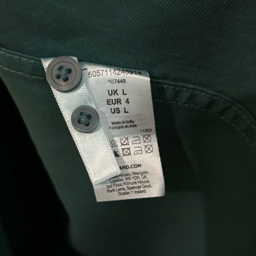 River Island shirt new, size L, green turquoise