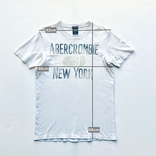 Abercrombie & Fitch Men's Muscle Fit T-shirt Size S White Like New