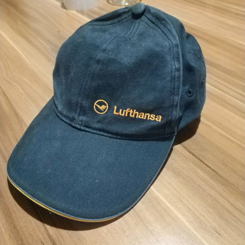 Lufthansa jockey cap used, blue, size M