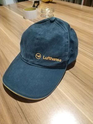 Lufthansa jockey cap used, blue, size M