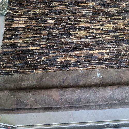 Patchwork Cowhide Rug used, large 280x190cm, Guy Laroche