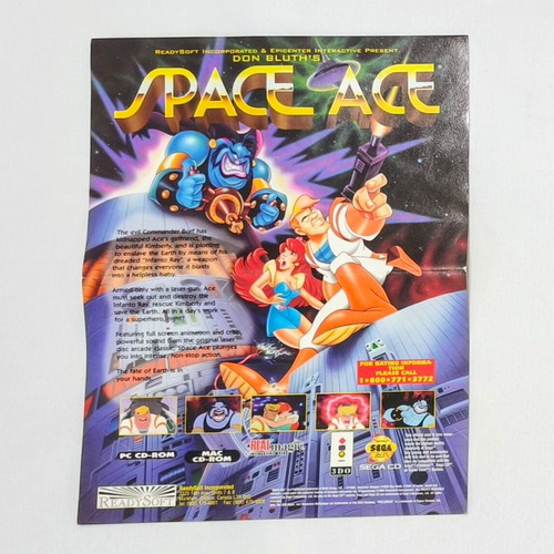 Αφίσα Space Ace A4 μεταχειρισμένη σε άριστη κατάσταση