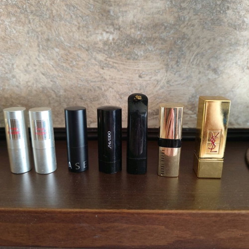 Mini lipsticks pack of 7, like new, Lancome, Bobby Brown, Sephora, Shiseido, YSL