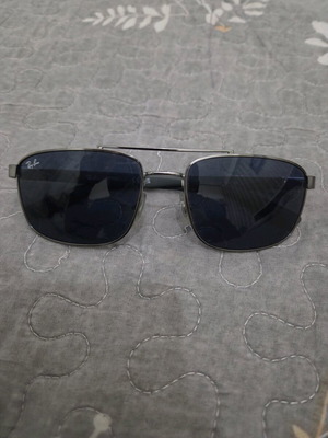 Ray-Ban RB3737 sunglasses like new, blue lenses, silver frame