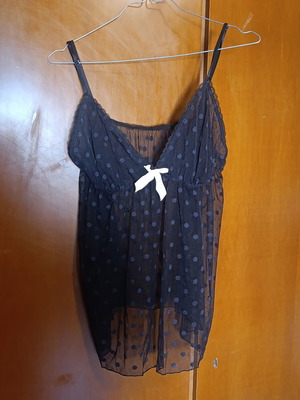 H&M Babydoll τοπάκι, μαύρο