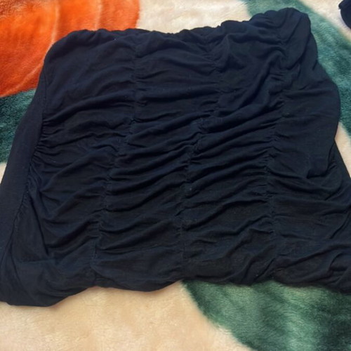 Crop top new, strapless with front ruching, size M