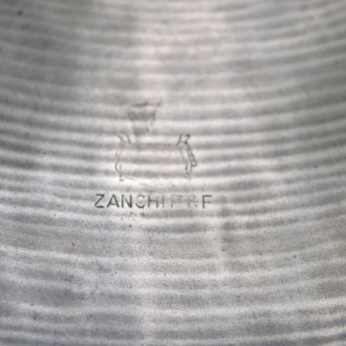 Zanchi Gong percussion instrument used, 1960s, 60 cm diameter with leather beater