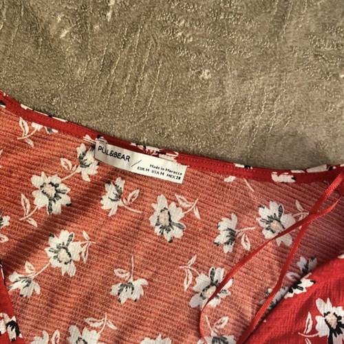 Pull&Bear boho top red new, size M