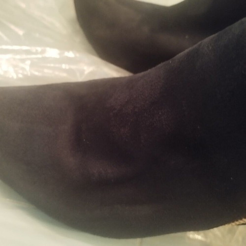 Blue suede ankle boots like new, size 39