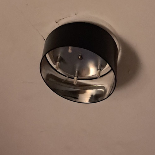 Ceiling light used, modern asymmetrical with 5 LED lamps