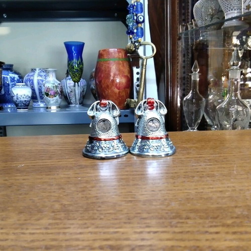 Table decorative bells like new, set of 2, 7x5x5 cm