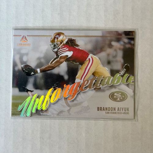 2024 Panini Luminance Football Brandon Aiyuk Unforgettable κάρτα καινούργια