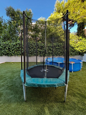 Hexagonal 240 Trampoline used, good condition